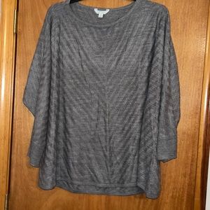 Gray Chevron Bat Sleeve Plus Size Top!